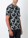 heart print T-shirt