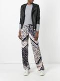 elasticated waistband printed trousers