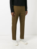 flannel slim trousers