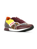 contrast lace up trainers 