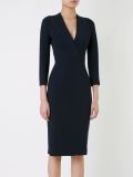scuba V-neck dress