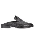 embossed crocodile effect mules