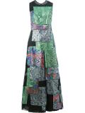 layered multiple prints dress