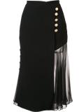 sheer panel skirt 