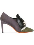 fringed colour block pumps