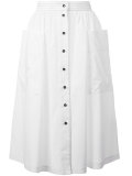 buttoned midi skirt