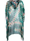 V-neck printed beach dress