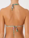 printed triangle bikini top