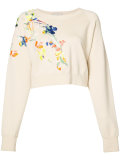embroidered flowers sweatshirt 