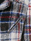 plaid checked biker jacket