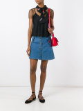 neck tie sheer blouse