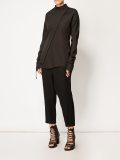 dislocated fastening cropped trousers
