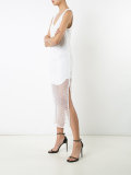 sheer panel dress