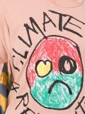 'Climate Revolution' draped shoulder T-shirt