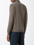 long sleeved knitted polo shirt