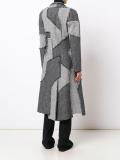 double breasted patchwork coat