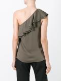 one-shoulder ruffle top