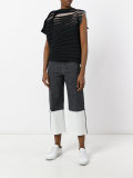 flared cropped trousers