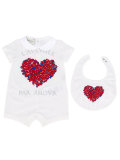 heart print romper