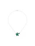 diamond and agate flower necklace