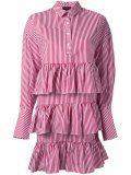 striped ruffle detail tunic