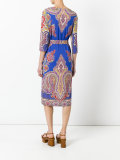 paisley print midi dress