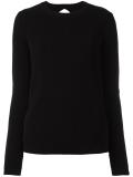 sheer ruffled back jumper
