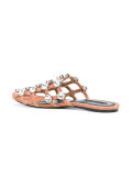 embellished grid mules