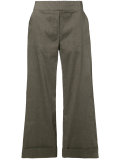 cropped wide leg trousers