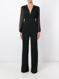 sheer sleeve jumpsuit