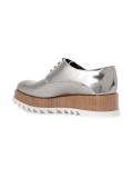 metallic lace-up shoes