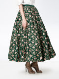 floral embroidered skirt