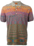 blurry pattern polo shirt
