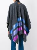 metallic striped poncho