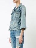 flared sleeve denim jacket 