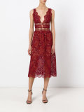 sheer lace midi dress
