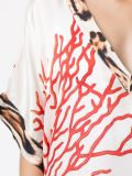 v-neck printed beach dress