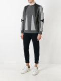 geometric insert sweatshirt