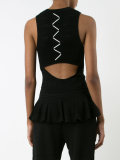 laced peplum tank top