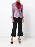metallic smoking jacket 