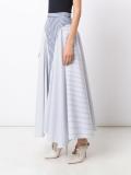 striped asymmetric skirt