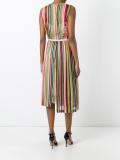 striped pleated dress