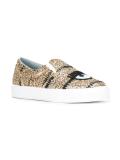 metallic slip-on sneakers
