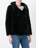 velvet effect oversized jacket