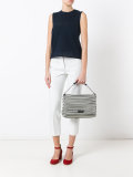 contrast texture shoulder bag 