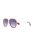 aviator metal temple sunglasses