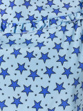 frilled star print blouse