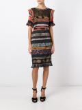 patterned fitted dress