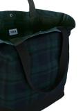 plaid print shopping bag