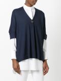 loose fit V-neck jumper